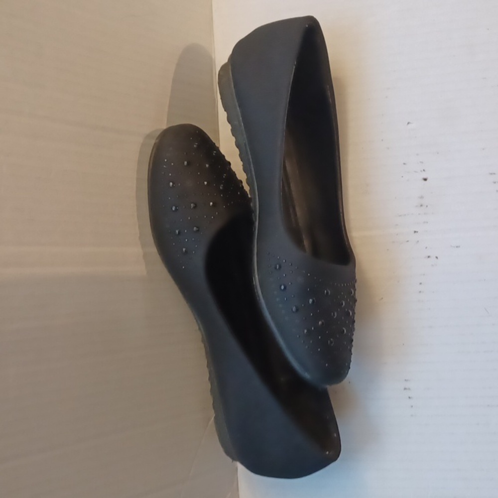 4/$40 Elegant Black Bejewelled Flats - Size EUR 42 (Fit Like 9.5-10) - Picture 2 of 8
